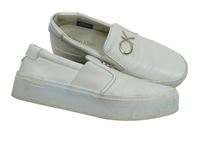 Dámské bílé kožené mokasíny na platformě Calvin Klein vel. 38