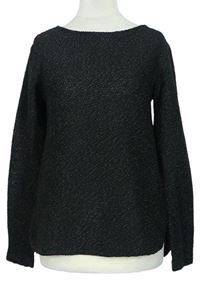 Dámsky čierny melírovaný sveter H&M