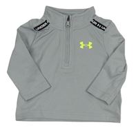 Světlešedé sportovní funkční triko s logem Under Armour