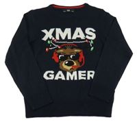 Tmavomodrý ľahký sveter so sobom C&A