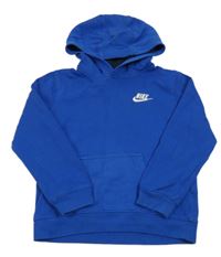 Modrá mikina s logom a kapucňou Nike