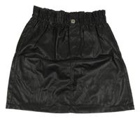 Černá koženková sukně ZARA