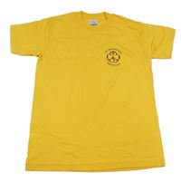 Žlté tričko s nápisom