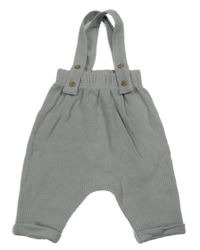 Svetlosivé rebrované ľahké tepláky s trakami Mamas&Papas