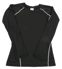 Čierno-biele funkčné spodné tričko