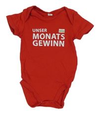 Červené body s nápisom