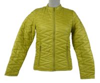 Dámská citronová šusťáková prošívaná zateplená bunda 