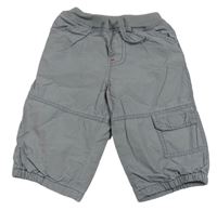Šedé plátěné podšité cuff kalhoty s kapsou Mothercare