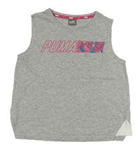 Šedý top s logem Puma