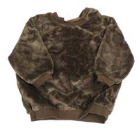 Čokoládová chlpatá mikina H&M