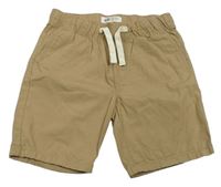 Hnědobéžové plátěné kraťasy H&M