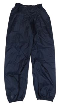 Tmavomodré šušťákové vodeodolné nohavice Decathlon