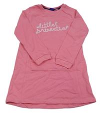 Ružové teplákové šaty s nápisom Lupilu