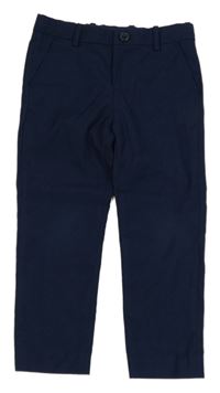 Tmavomodré společenské kalhoty H&M