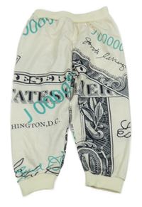 Smetanové tepláky s nápisy