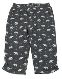 Tmavosivé capri legíny so slonmi Yigga