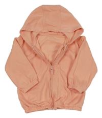 Lososová propínací mikina s madeirou a kapucí George