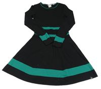 Čierno-zelené šaty