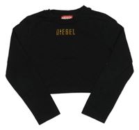 Čierne crop tričko Diesel