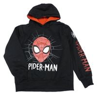 Černá mikina se Spidermanem a kapucí 