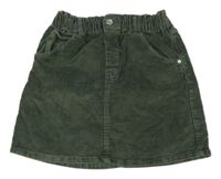 Khaki menšestrová sukňa H&M