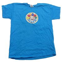 Azurové tričko s medvedíkom Fruit of the Loom
