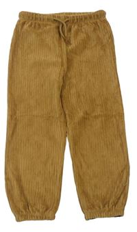 Béžové rebrované zamatové nohavice Matalan