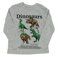 Šedé melírované triko s dinosaury H&M