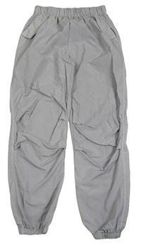 Šedé šusťákové cuff kalhoty Matalan