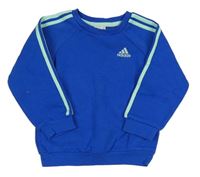 Safírová mikina s logem Adidas