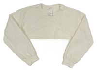 Biela crop mikina Shein