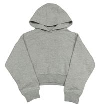 Nové - Sivá crop mikina s nápisom a kapucňou F&F