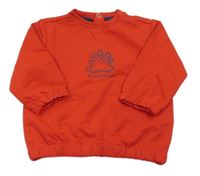 Červená mikina s dinosaurom Blukids