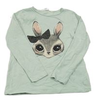 Světlezelené triko se zajíčkem H&M