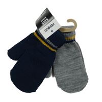 Nové - 2x - Tmavomodré + šedé pletené palcové rukavice Pep&Co