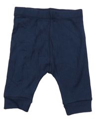 Tmavomodré žebrované tepláky Nutmeg