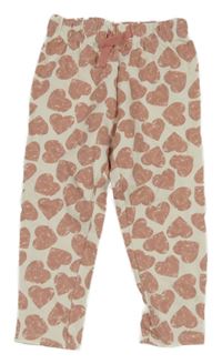 Smotanové tepláky so srdiečkami Lupilu