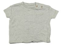 Šedé vzorované tričko s kapsou George 