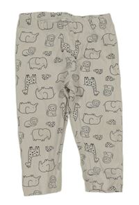 Béžové legíny se zvířátky 