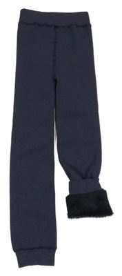 Tmavomodré zateplené punčochové legíny 