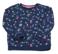 Tmavomodrá mikina so vzorom M&S