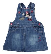 Tmavomodrá rifľová na traká sukňa s Minnií C&A