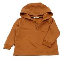 Hrdzavá mikina s kapucňou