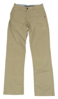 Béžové plátenné nohavice Matou France