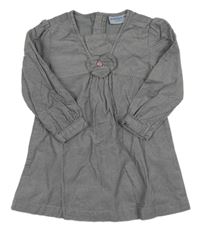 Sivé menšestrové šaty s bodkami Campus