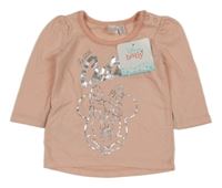 Nové - Broskvové triko s Minnií Disney