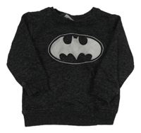 Tmavosivá melírovaná mikina s Batmanem Next