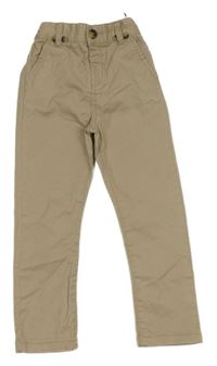 Béžové plátenné chino nohavice Matalan