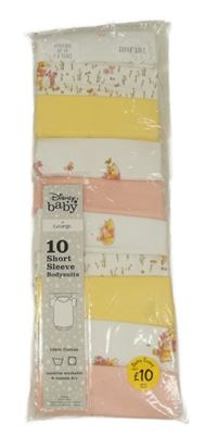 Nové - 10pack - 6x bílé +2x růžové + 2x žluté body s medvídkem pú George