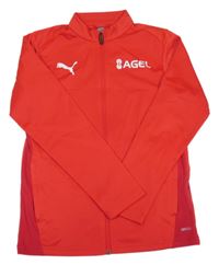 Červená sportovní propínací funkční mikina Puma 